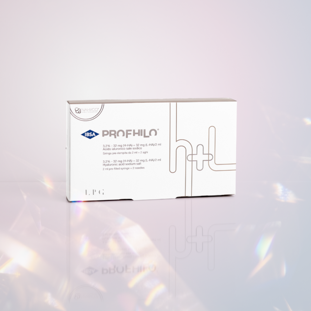 Profhilo product shot on LPG bubble background