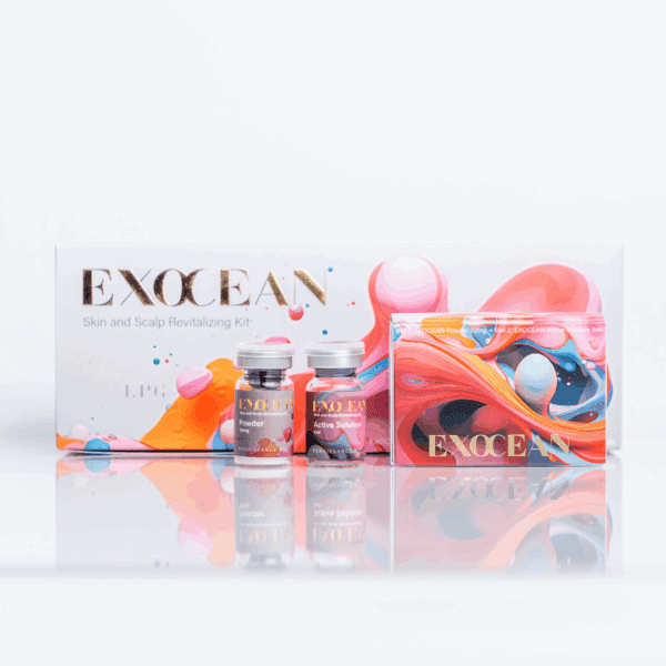 EXOCEAN Exosomes, High-concentration botulinum-derivative ingredient targeting damaged skin and hair cellular structures.