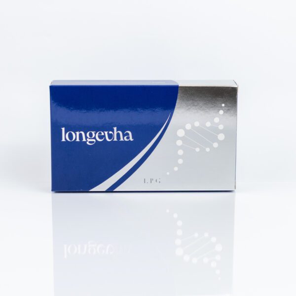 Longevha silver and blue product box