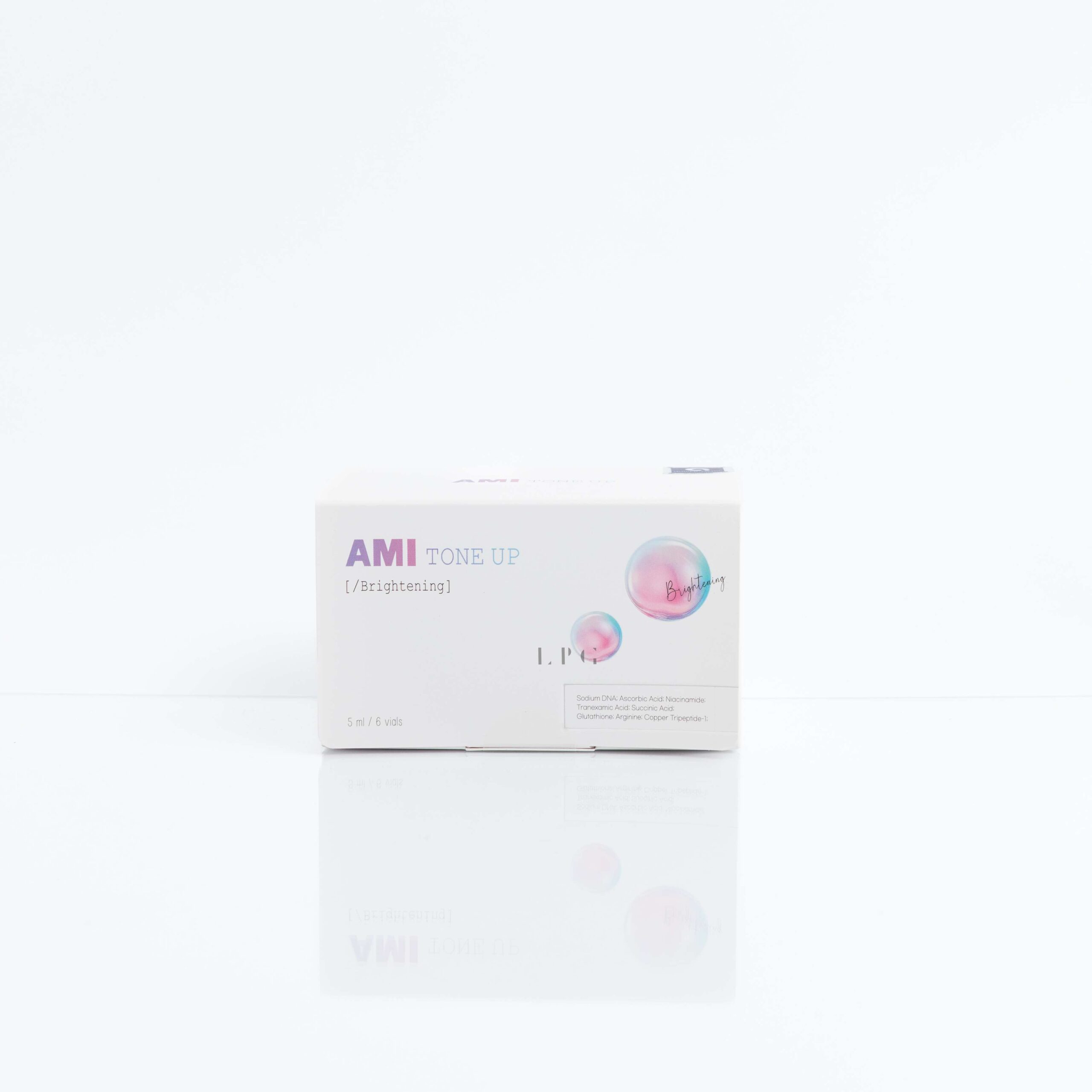 Ami Tone Up Brightening Skin Booster – 6 vials, luxury mesotherapy with polynucleotides and exosomes