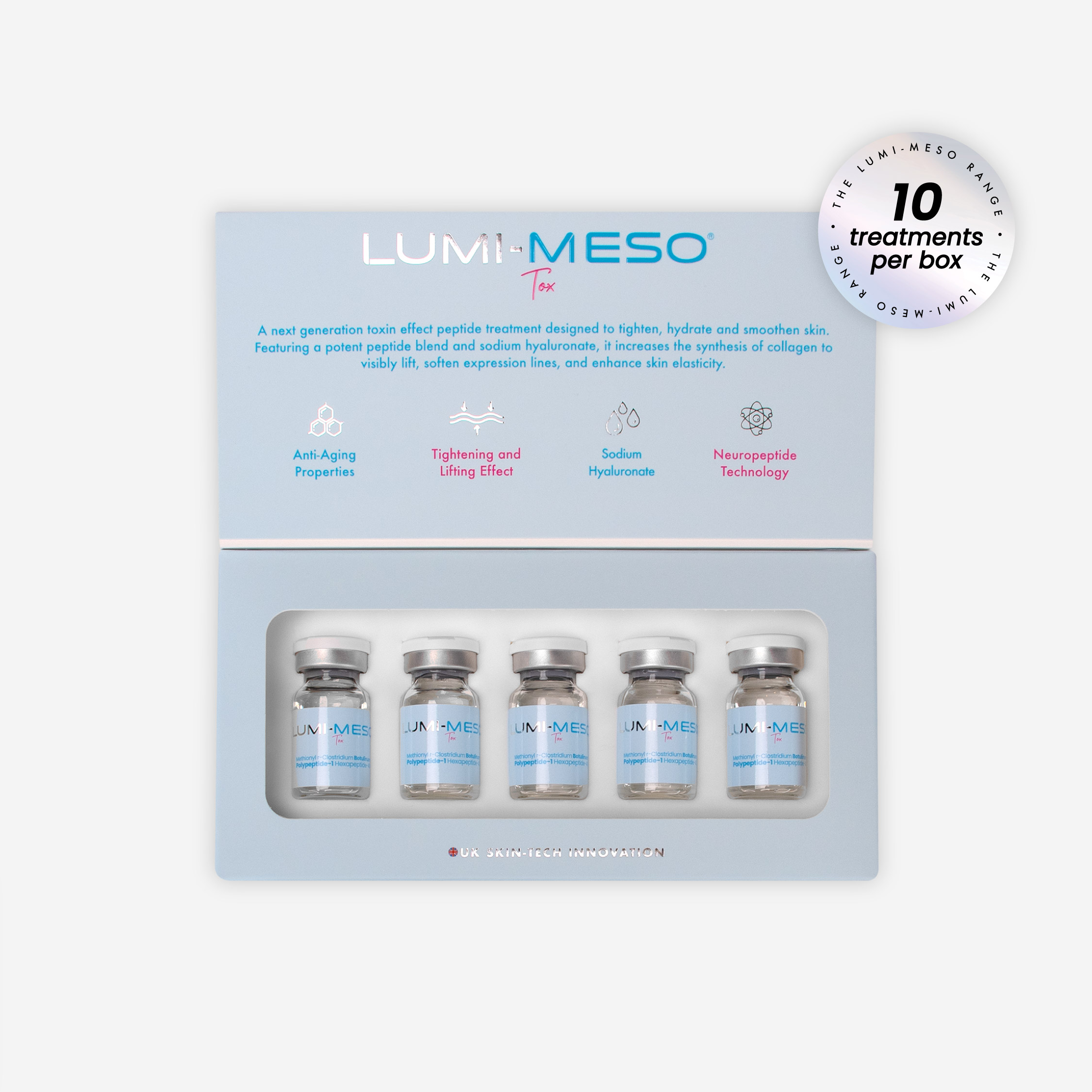 Lumi-Meso Tox Microneedling Serum (5 x 5ml vials)- 10 treatments per pack - Image 4