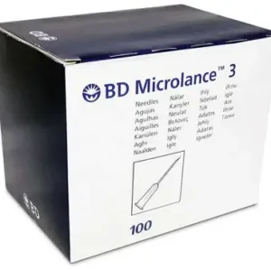 BD Microlance 3 27G x 13mm needle box 100 count – navy blue packaging, sterile hypodermic needles for safe clinical and aesthetic injections